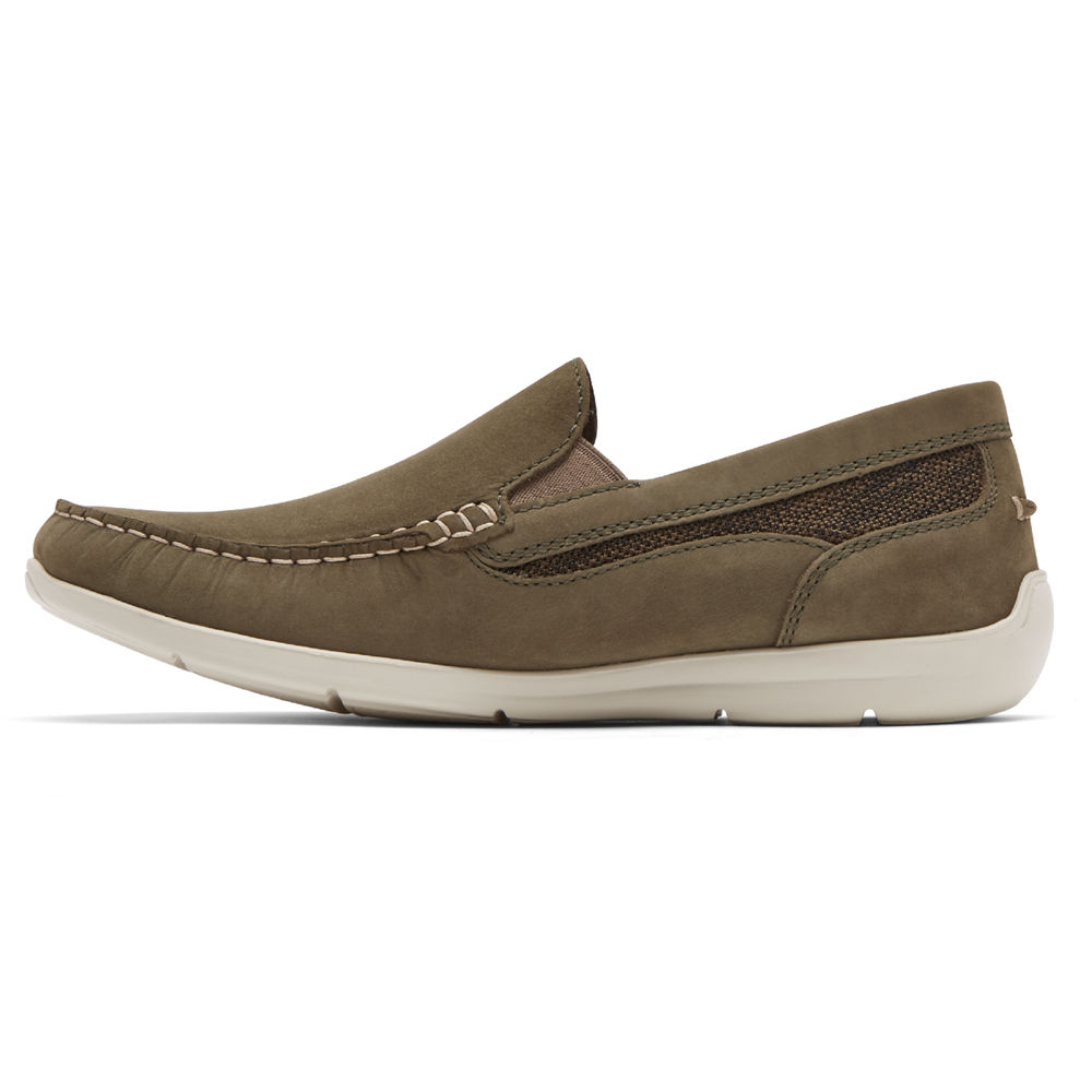 Rockport Slip-Ons Herre Mørke Olivengrønne - Cullen Venetian - KOBA53819